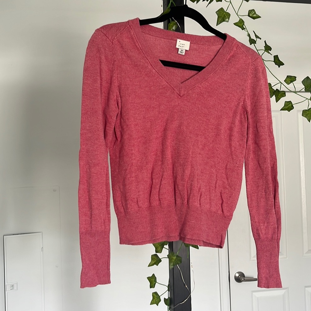 Pink cropped sweater